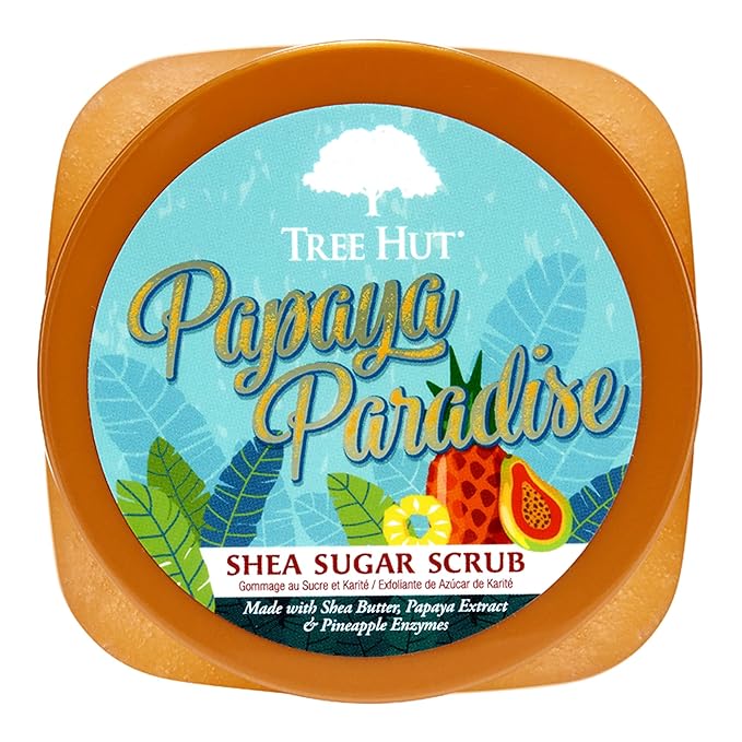 Tree Hut Papaya Paradise Shea Sugar Scrub | Exfoliating Body Scrub Removes Dead, Dry Skin for a Soft & Hydrated Feel | Nourishing Essential Body Care | 18 fl oz.-VivaGrace Women