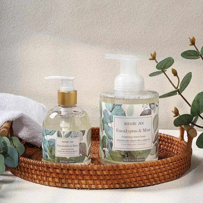 Liquid Hand Soap with Gift Box - Eucalyptus & Mint - 260ml/ 8.7 fl.oz