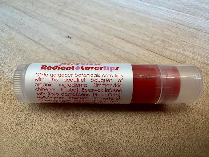 Living Libations - Organic 'Rose Glow Lover Lips' Lip Balm | Natural, Wildcrafted Clean Beauty (2-pack)-VivaGrace Women