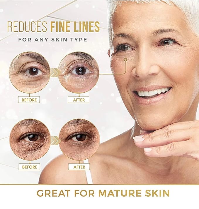 mascarillas de tratamiento ocular con colageno, Parches para el cuidado de la piel bajo los ojos de oro de 24 Kilates-VivaGrace Women