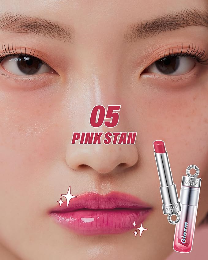 ATHE Glazm Lipbalm Stick - Vegan Glow Korean Lip Balm - Plumping, Volumizing & Highly Pigmented Lipstick - Soft Melting, Buildable Formula - Plant-Derived, Cruelty-Free, 0.12oz. (05 Pinkstan)-VivaGrace Women