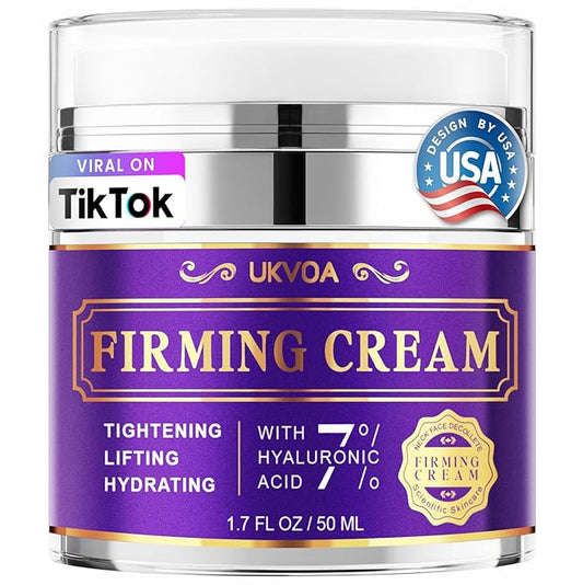 Retinol Neck & Face Wrinkle Cream for Women, Neck Cream for Tightening and Firming, Anti Aging Skin Care with Collagen & Hyaluronic Acid, Instant Face Lift Cream 1.7 Fl Oz-VivaGrace Women