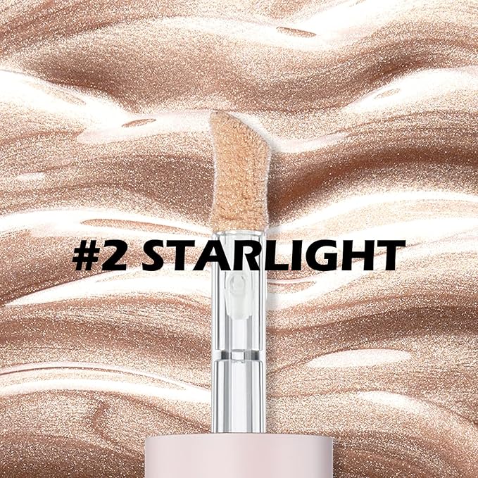 Erinde 2 Colors Liquid Highlighter and Blush Set, Natural Matte Face Blush, Natural Glossy Liquid Illuminator for Face and Body, Lightweight Blendable Silky Smooth Texture, Cruelty-free-VivaGrace Women