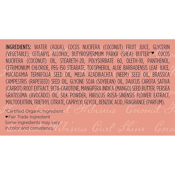 SheaMoisture Smoothie Curl Enhancing Cream Coconut and Hibiscus for Thick, Curly Hair Sulfate Free and Paraben Free 12 oz-VivaGrace Women