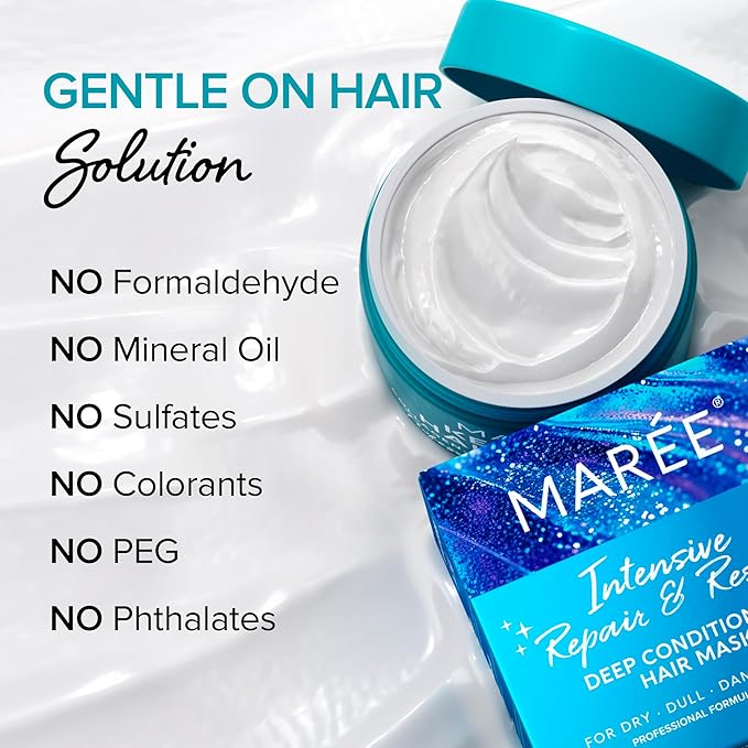 MAREE Hair Mask for Damaged Hair 2 PACK - Keratin Treatment Conditioner - Extremely Deep Conditioning Mask, Hydrating & Repairing, Keratina Mascarilla Para el Cabello-VivaGrace Women
