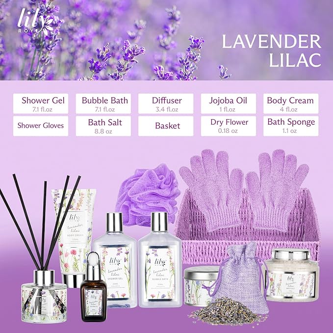 Mothers Day Gifts for Mom - Ultimate 14-Piece Aromatherapy Bath & Body Gift Set, Spa Gift Basket, Bath Collection with Bath Bomb | Christmas Birthday Gift, Perfect Present for Her & Mom All Occasions-VivaGrace Women