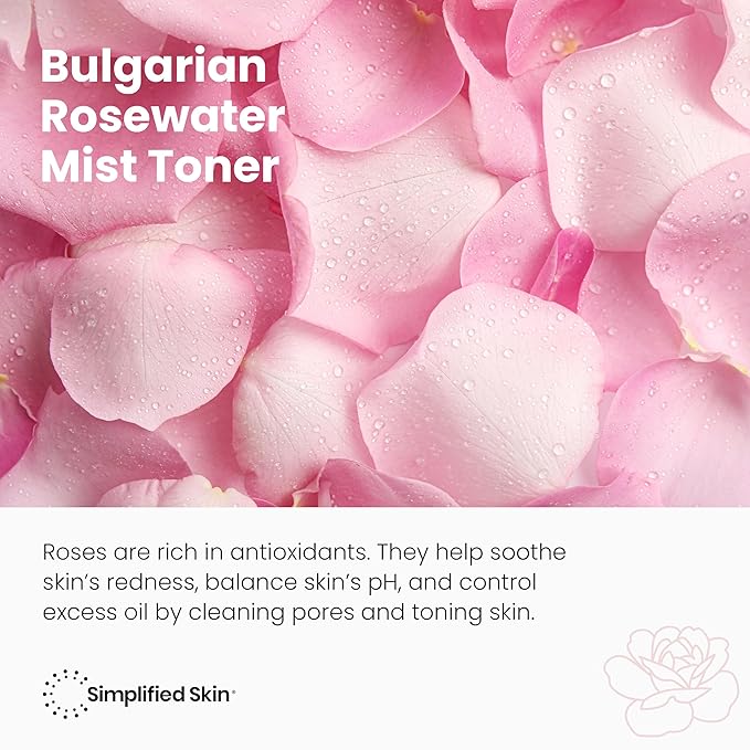 Rose Water Spray for Face & Hair (Refill) - Organic USDA Certified Rosewater Facial Toner - Alcohol-Free Makeup Setting Hydrating Face Mist - Anti-Aging Toner Spray - 8 Fl Oz-VivaGrace Women
