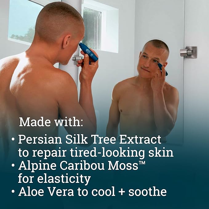 Oars + Alps Wake Up Eye Roller and Eye Depuffer, Dermatologist Tested Skin Care Infused with Caffeine and Aloe Vera, TSA Friendly, 0.5 Oz-VivaGrace Women