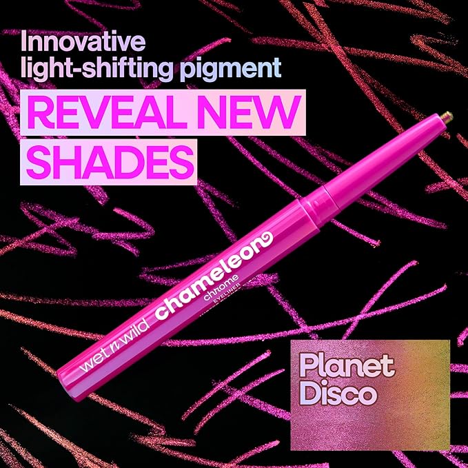 wet n wild Chameleon Chrome Eyeliner, Waterproof and Smudge-Proof, Multichrome Color Shift, Long-Lasting 18-Hour Wear, Cruelty-Free & Vegan - Planet Disco