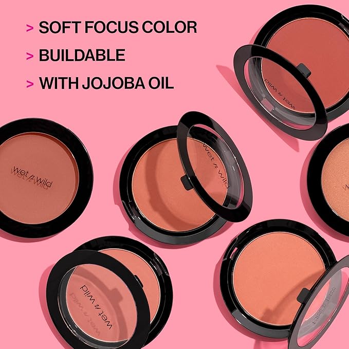 wet n wild Color Icon Blush, Effortless Glow & Seamless Blend infused with Luxuriously Smooth Jojoba Oil, Sheer Finish with a Matte Natural Glow, Cruelty-Free & Vegan - Nudist Society(Packaged)-VivaGrace Women