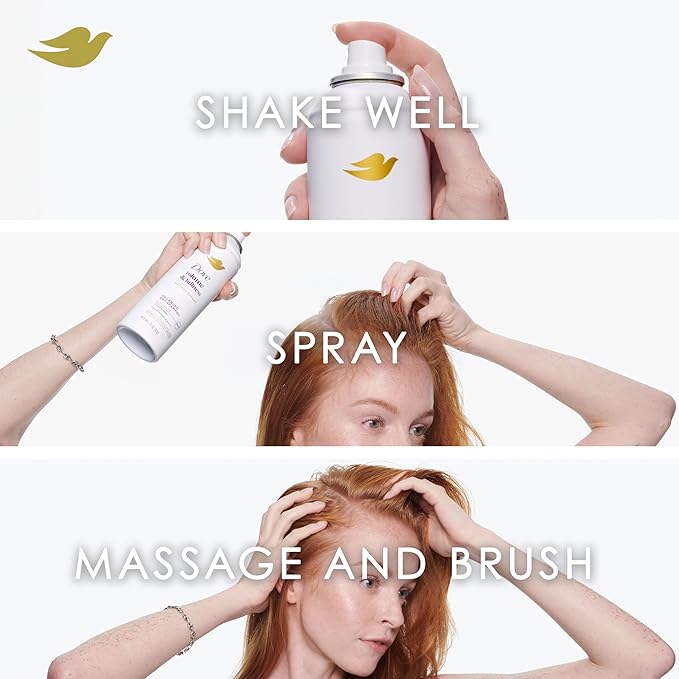 Dove Advanced Dry Shampoo Volume & Fullness Refresh & Revive Flat Hair Without Water for 2 Days of Freshness & Bounce 1.15 oz-VivaGrace Women