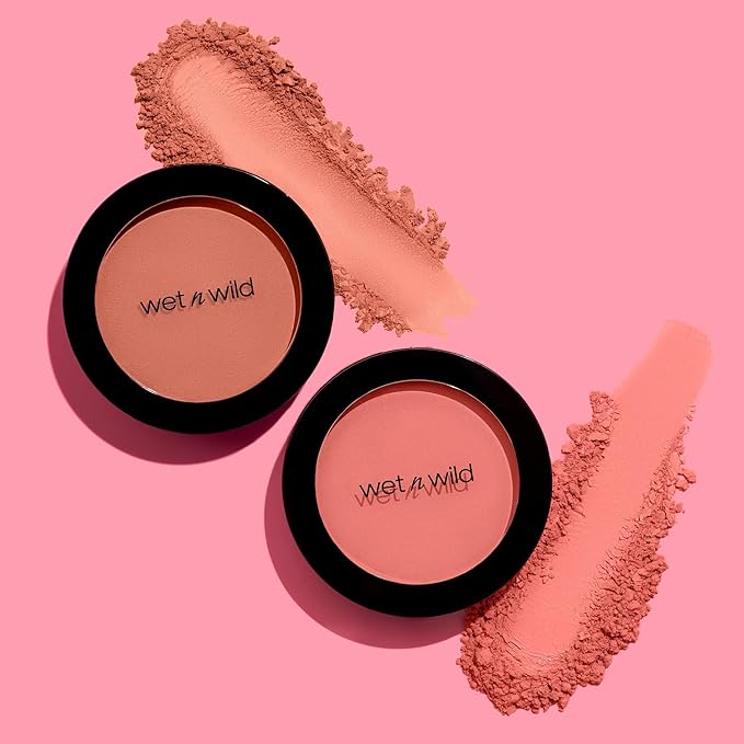 wet n wild Color Icon Blush, Effortless Glow & Seamless Blend infused with Luxuriously Smooth Jojoba Oil, Sheer Finish with a Matte Natural Glow, Cruelty-Free & Vegan - Pearlescent Pink(Packaged)-VivaGrace Women