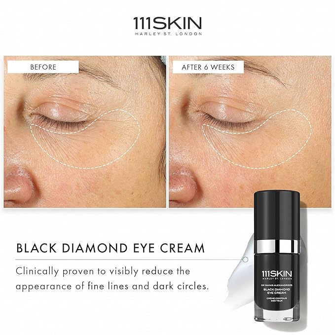 111SKIN Black Diamond Eye Cream, Formulated with Granactive Retinoid for Fine Lines and Dark Circles, Anti-Aging Formula Suitable for Sensitive Skin, 0.51 fl oz-VivaGrace Women