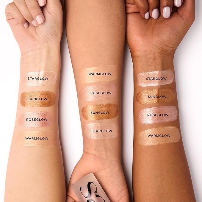 Saie Mini Glowy Super Gel - Hydrating Makeup Primer and Illuminating Glow Serum Enriched with Vitamin C and Squalane Oil - All-Over Liquid Highlighter Makeup for Instant Glass Skin - Sunglow (0.5 oz)-VivaGrace Women