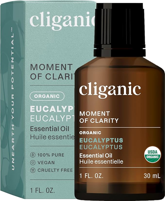 Cliganic Organic Eucalyptus Essential Oil, 100% Pure | Natural Aromatherapy Oil for Diffuser Steam Distilled | Non-GMO Verified (Packaging May Vary)-VivaGrace Women