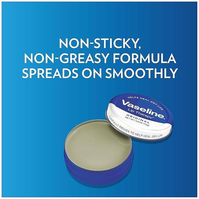 Vaseline Lip Therapy Lip Balm Tin, Original, 0.6 oz-VivaGrace Women