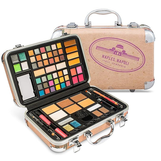 Makeup Kit Gift Set - 41 Eye Shadows, 7 Body Glitters, 1 Lip Liner Pencil, 1 Lipsticks, 4 Blushs, Eye liner pencil, 5 Concealers, 2 Lip Gloss, 5 Bronzers, Mirror-VivaGrace Women