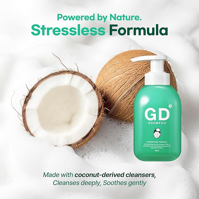 TS GD Shampoo for Teens | Korean Anti-Dandruff Shampoo for Oily & Itchy Scalp | Fruity Allergy-Free Scent | Sulfate-Free Gentle Hair Care (14.1 Oz)-VivaGrace Women