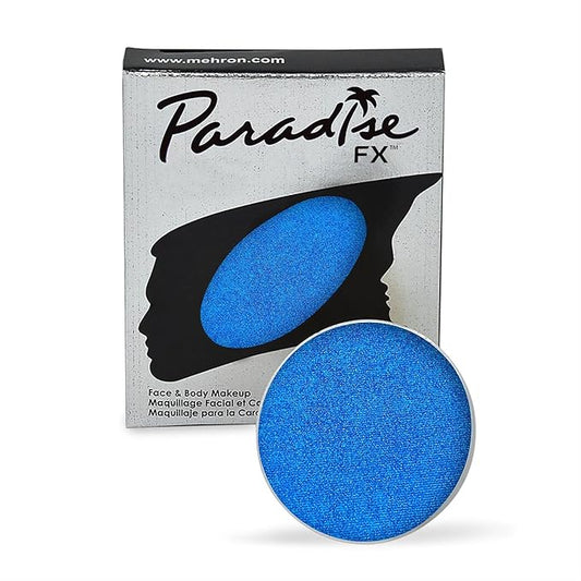 Mehron Makeup Paradise Makeup AQ Refill Size | Stage & Screen, Face & Body Painting, Cosplay, Halloween | Water Activated Face Paint, Body Paint, Cosplay Makeup .25 oz (7 ml) (Metallic Dark Blue)-VivaGrace Women