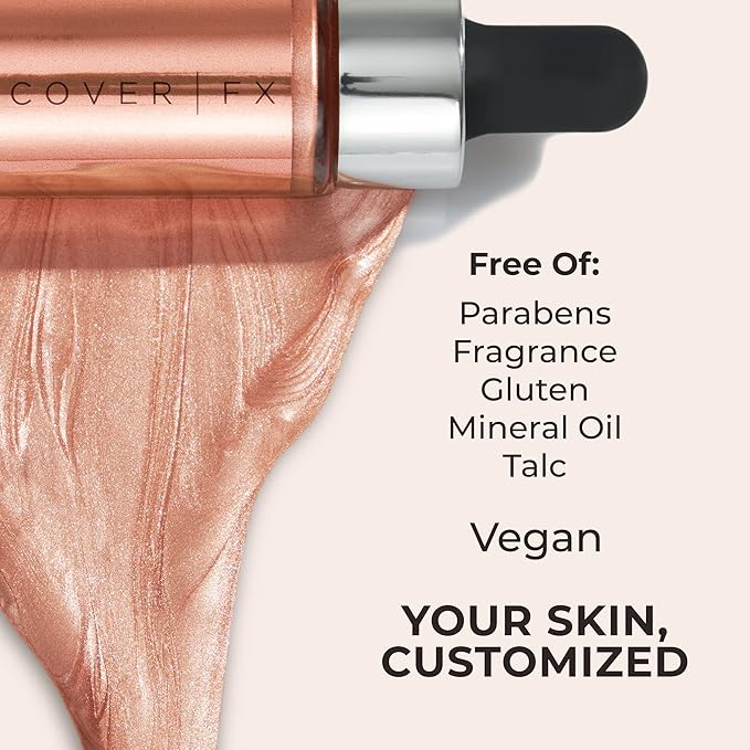 COVER FX Custom Enhancer Drops - Sunlight: Classic Gold Finish - 15mL - Radiant Glow - Liquid Highlighter-VivaGrace Women