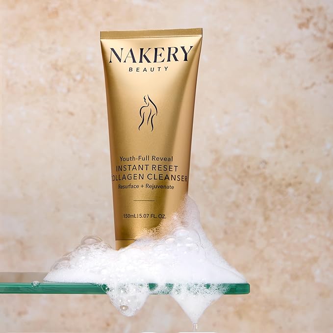 Nakery Face Cleanser for Women - Youth Revealer Facial Wash with Collagen - 10 in 1 Moisturizing Face Wash Exfoliating Cleanser for Dry & Textured Skin - Cleanser Face Wash For Smooth & Plump Skin