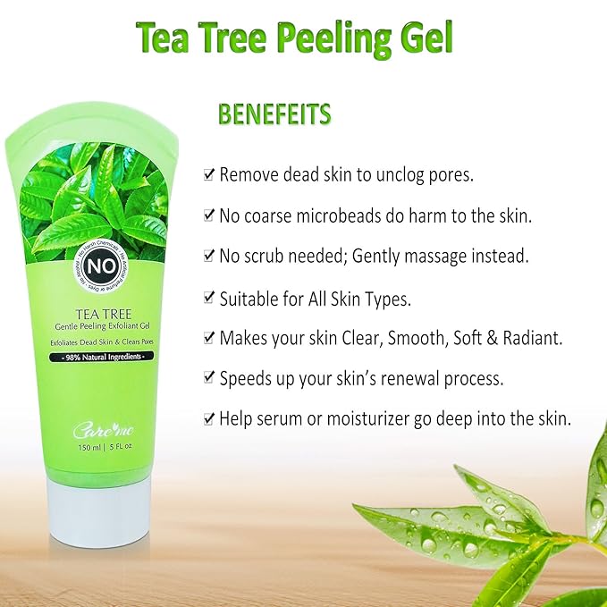 Facial Exfoliating Gel, Non-Scrub Gentle Exfoliantor for Face & Body, Exfoliates, Peels, and Removes Dead Skin Cells, Reveals Glowing, Brighter Skin, 150 ml/5 fl oz