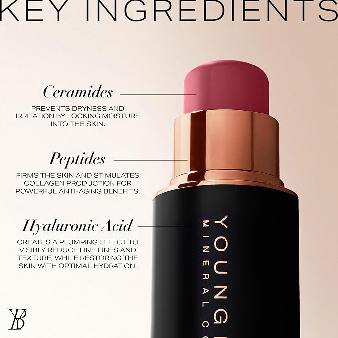 Youngblood VividLuxe Crème Blush Stick, Mulberry-VivaGrace Women