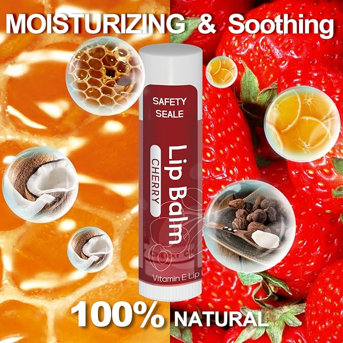 98 Pack Natural Lip Balm Bulk with Vitamin E and Coconut Oil - Moisturizing, Soothing, and Repairing Dry and Chapped Lips - 14 Flavors - Non-GMO-VivaGrace Women