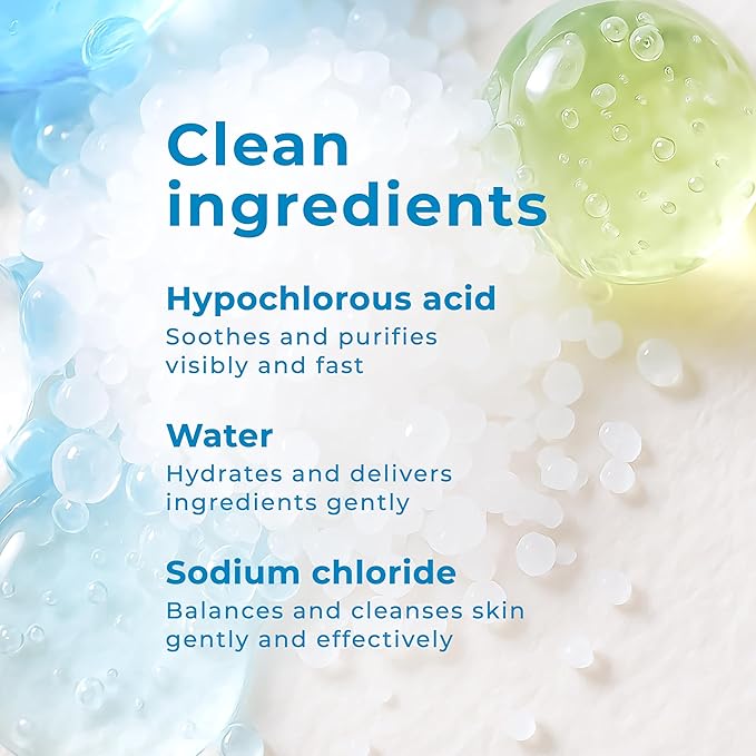 Hypochlorous Acid Spray (8oz, 2 packs), HOCL Facial Cleanser Acne Spray for Face, Body, Eczema, Pimples, Breakouts & Overall Skin Recovery (Reduces Redness)-VivaGrace Women