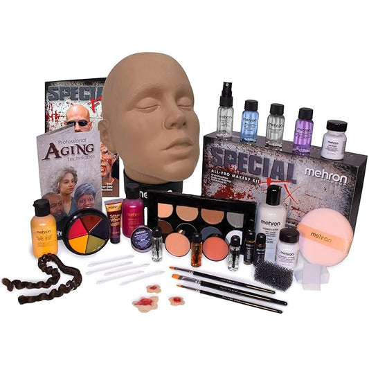 Mehron Makeup Special FX Set for Halloween, Horror, & Cosplay (Practice Head Included)-VivaGrace Women