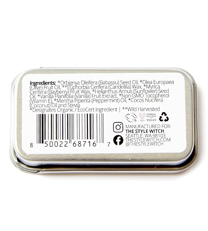 Vanilla Mint Lip Balm, Batch #17, Organic Ingredients, Vegan, Cruelty Free-VivaGrace Women