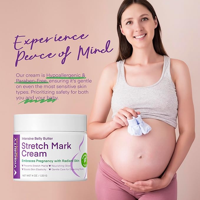 Stretch Mark Cream for Pregnancy: Stretch Mark Treatment - Belly Butter For Pregnant Women - Massage Lotion To Prevent And Repair Maternity Stretch Marks Scar - 4 Oz-VivaGrace Women