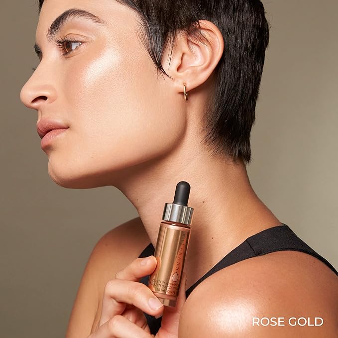 COVER FX Custom Enhancer Drops - Rose Gold: Bronzed Pink Finish - 15mL - Radiant Glow - Liquid Highlighter-VivaGrace Women