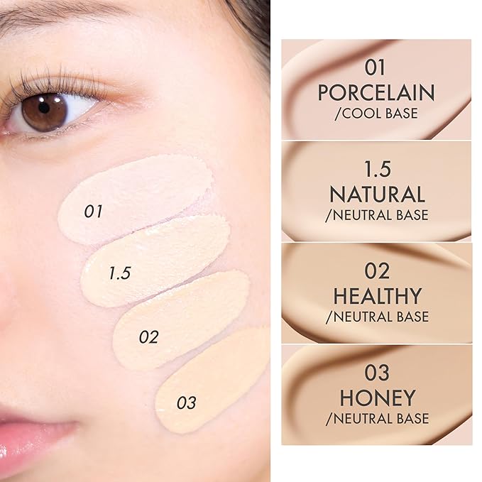 Amuse SEOUL Ceramic Skin Perfector Cushion Foundation Refill | Long-lasting, Lightweight, Semi-matte, Flawless Coverage, Hypoallergenic, Korean Beauty, Vegan(15g / 0.52 oz.) ([Refill] 02 HEALTHY)-VivaGrace Women