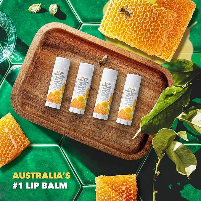 Lip Balm Singles (Manuka Honey with Sunscreen) 100% Natural Beeswax, Vitamin E Oil | Olive Oil Based Treatment for Dry, Chapped Lips | Made in Australia…-VivaGrace Women