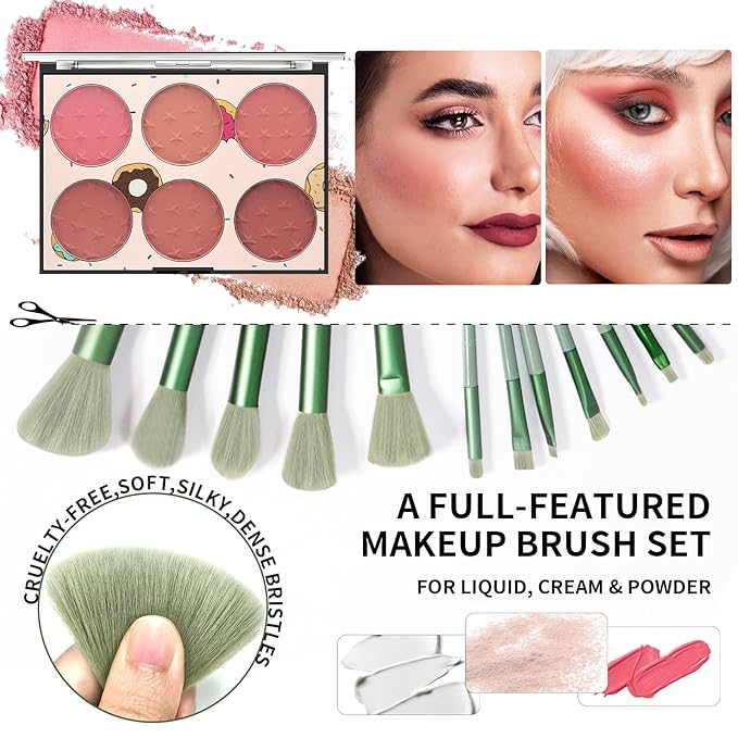 Makeup Set Makeup Set for Women Girls Teens Full Kit, Makeup Present Set for Beginners and Professionals Include Eyeshadow Palettes, Foundation, CC Cream, Liquid Lipsticks Set-VivaGrace Women