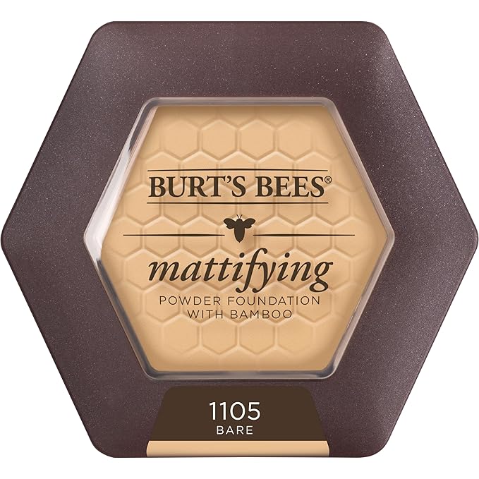 Burt’s Bees 100% Natural Mattifying Powder Foundation, Bare - 0.3 Ounce-VivaGrace Women
