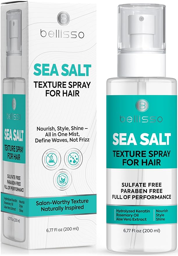 Sea Salt Spray - Dry Hair Texture for Women and Men - Products for Volume for Fine, Wavy and Curly Hair - Thickening, Texturizing and Light Volumizing Effect - Alcohol Free Formula - Travel Size-VivaGrace Women