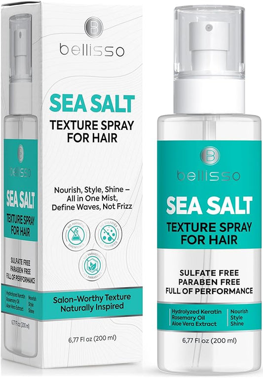 Sea Salt Spray - Dry Hair Texture for Women and Men - Products for Volume for Fine, Wavy and Curly Hair - Thickening, Texturizing and Light Volumizing Effect - Alcohol Free Formula - Travel Size-VivaGrace Women