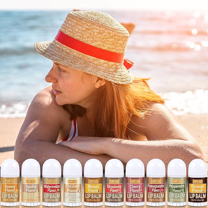 150 Pcs Mini Sunscreen Lip Balms Bulk SPF 30 Lip Balm Sticks Favors with Sunscreen SPF Employee Staff Appreciation Gifts Bulk Team Coworkers Christmas Party Gifts for Travel Beach-VivaGrace Women