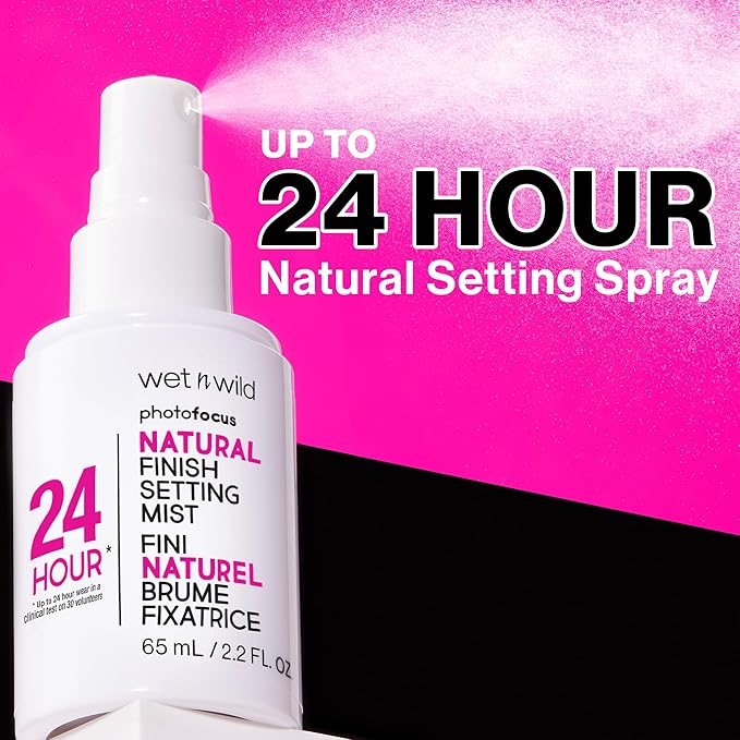 wet n wild Photo Focus Setting Mist, 24HR Wear, Lightweight & Nourishing with Provitamin B5 & E, Suitable for All Skin Types, Cruelty-Free & Vegan- Matte Finish-VivaGrace Women
