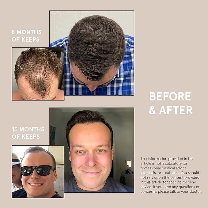 Keeps Hair Regrowth Treatment Mens Shampoo for Fuller, Thicker Looking Hair, 8 oz - Thinning and Hair Growth Shampoo for Men - DHT Blocker - Infused with Biotin, Caffeine, & Saw Palmetto-VivaGrace Women