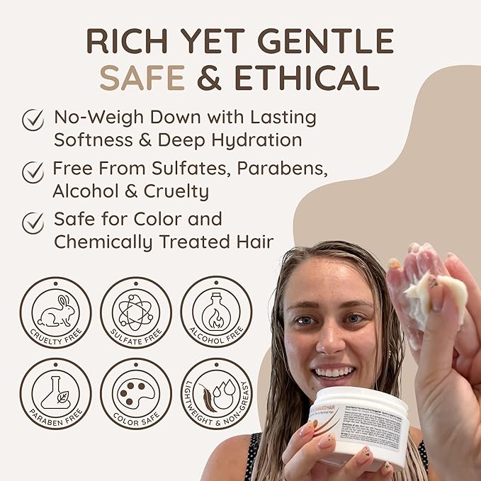VITAMINS hair cosmetics Keratin Hair Mask - Deep Repair Conditioner with Biotin & Castor Oil - For Damaged, Dry, Curly, Straight, Thin & Fine Hair - Intense Collagen Protein Treatment-VivaGrace Women