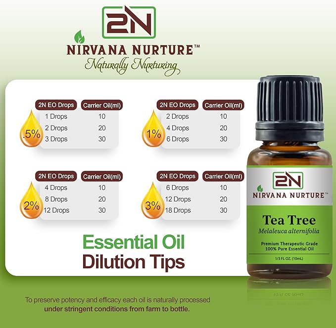 Tea Tree Essential Oil 100% Pure Premium Therapeutic Grade, Undiluted - Aromatherapy Diffuser for Calm and Relaxation, Skin Care, Hair Care-VivaGrace Women