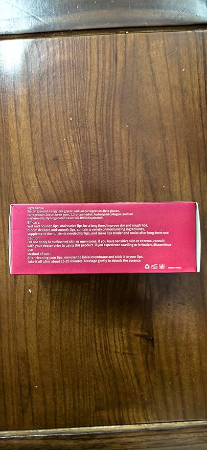 20Pcs Moisturizing Restores Moisture Lip Mask for Dry Lips and Lip Lines Overnight Lip Care, Gel Treatment Plumping Lips Mask (Red)-VivaGrace Women