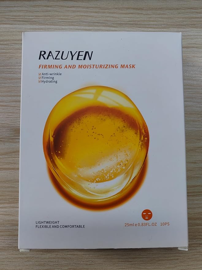 Firming and Moisturizing Sheet Face Masks ((Pack of 10)) with Hyaluronic Acid and Peptides, Reduce Fine Lines and Wrinkles, Hydrating & Anti-Aging Spa Face Mask, Facial Skin Care-VivaGrace Women