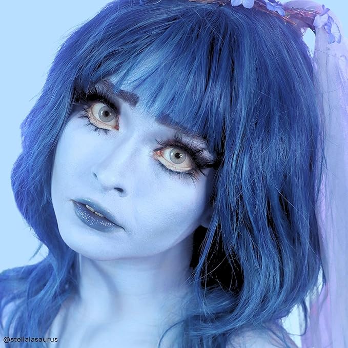 Mehron Makeup Paradise Makeup AQ Pro Size | Stage & Screen Performance, Face & Body Painting, Beauty, Cosplay, and Halloween | Water Activated Face Paint, Body Paint 1.4 oz (40 g) - Pastel Blue-VivaGrace Women