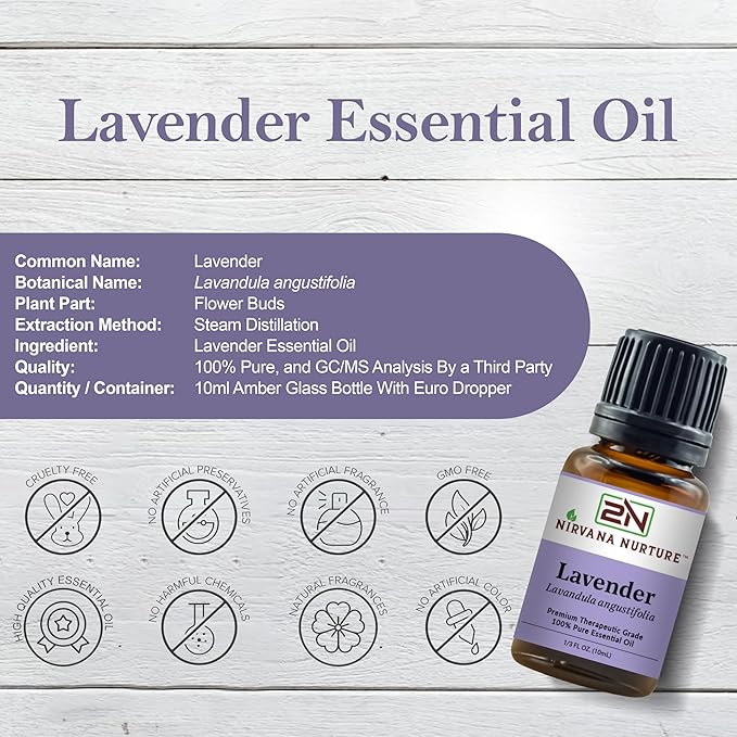 Lavender Essential Oil 100% Pure Premium Therapeutic Grade, Undiluted - Aromatherapy Diffuser for Calm and Relaxation, Skin Care, Hair Care-VivaGrace Women
