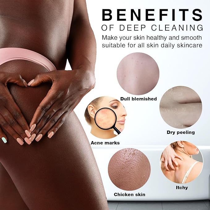 UJFQBH 4 Pieces African Net Sponge African Net Long Net Bath Sponge Exfoliating Shower Body Scrubber Back Scrubber Skin Smoother,Great for Daily Use (Purple, Orange, Green, Pink)-VivaGrace Women