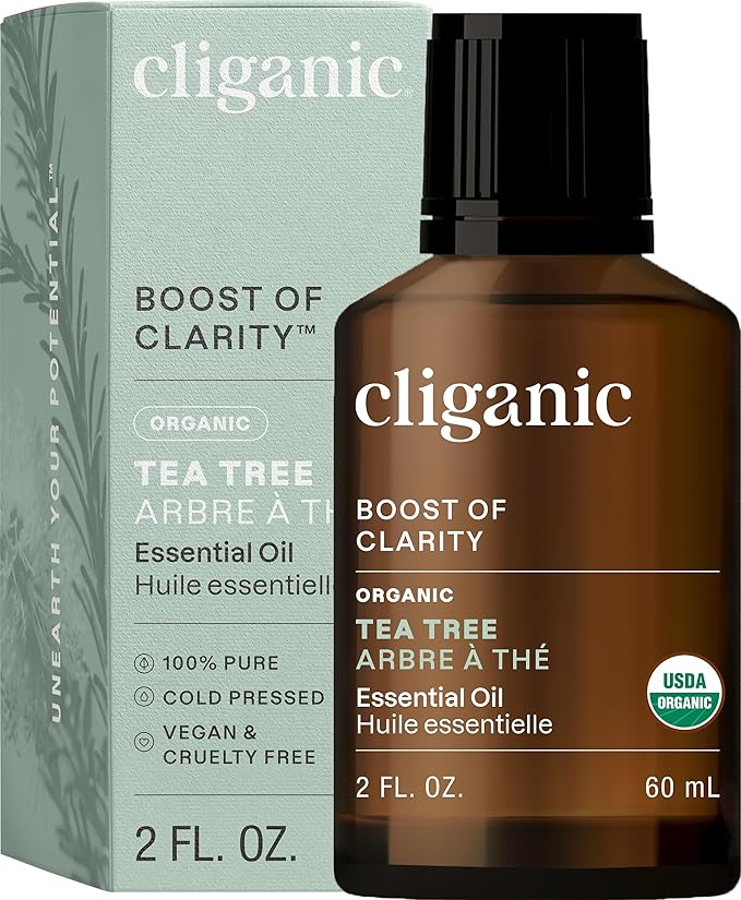 Cliganic Organic Tea Tree Essential Oil - 100% Pure Natural for Aromatherapy Diffuser | Non-GMO Verified (Packaging May Vary)-VivaGrace Women
